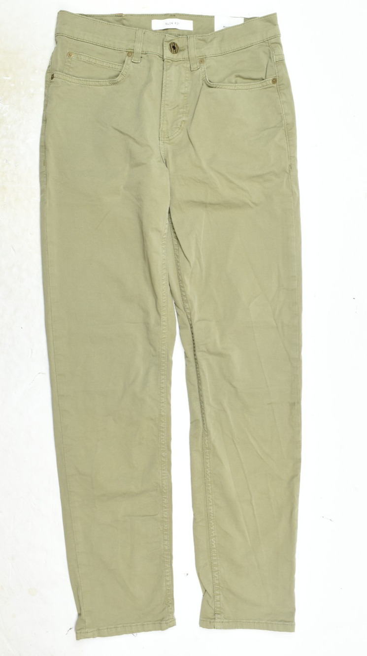 Billy Reid 5-Pocket Pants Mens 29x32 Green Slim Fit Straight Leg Cotton Twill